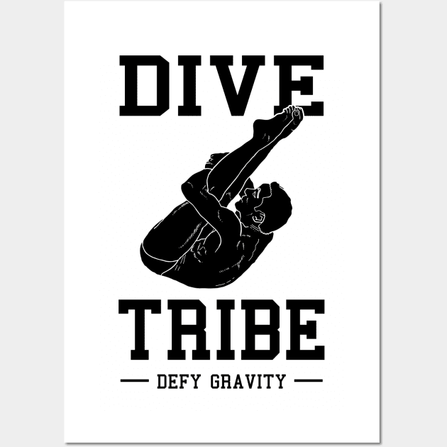 Mens Diving Dive Tribe 2 Springboard Platform Diver Wall Art by atomguy